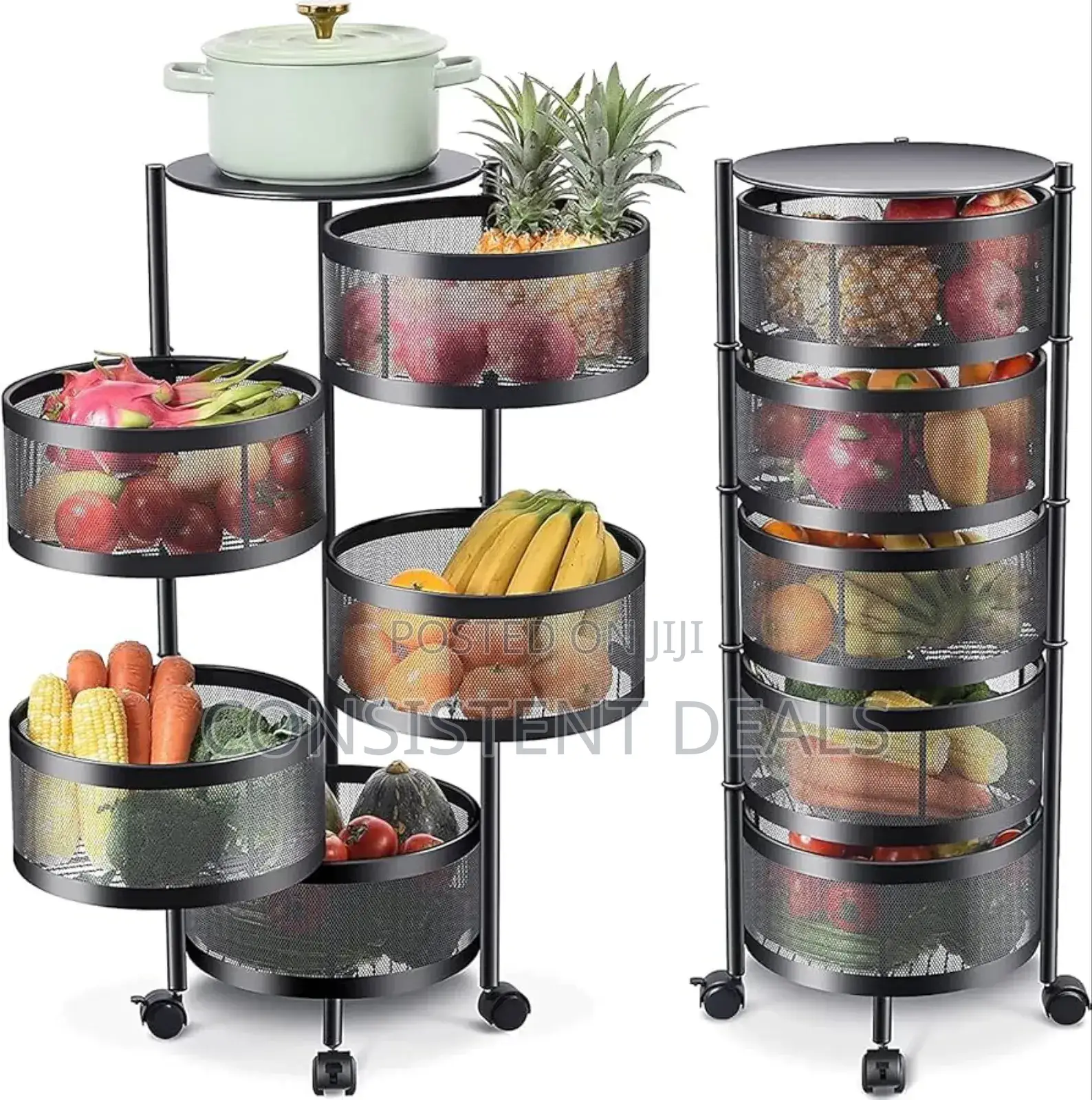 Home Cube Kitchen Rotating Storage Rack Organizer