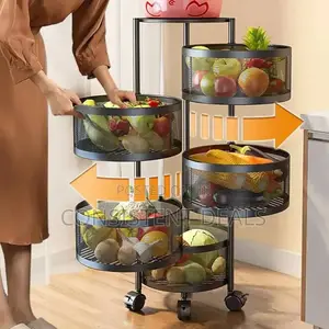 5 Tier Rotating Kitchen Storage Rack