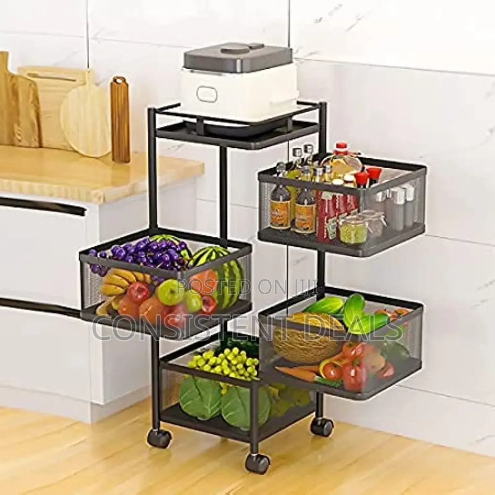 4 Tier Rotating Storage Kitchen Rack