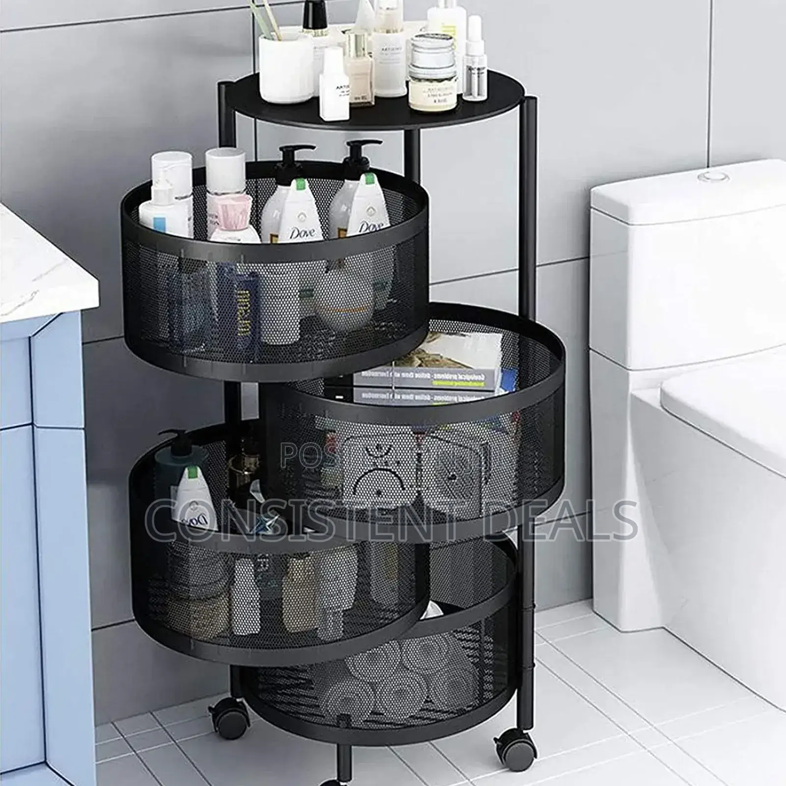 4 Tier Multipurpose Rotating Storage Rack