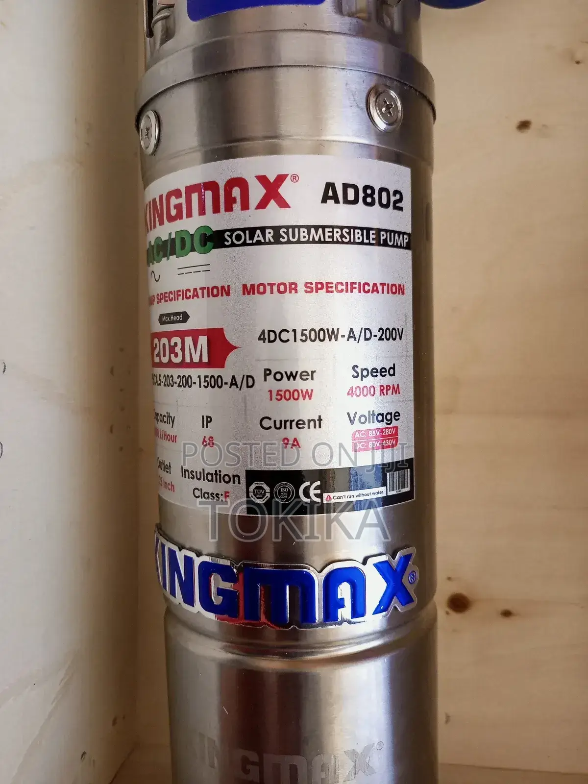 Hybrid AC/DC Submersible Water Pump (203meters) 650feet