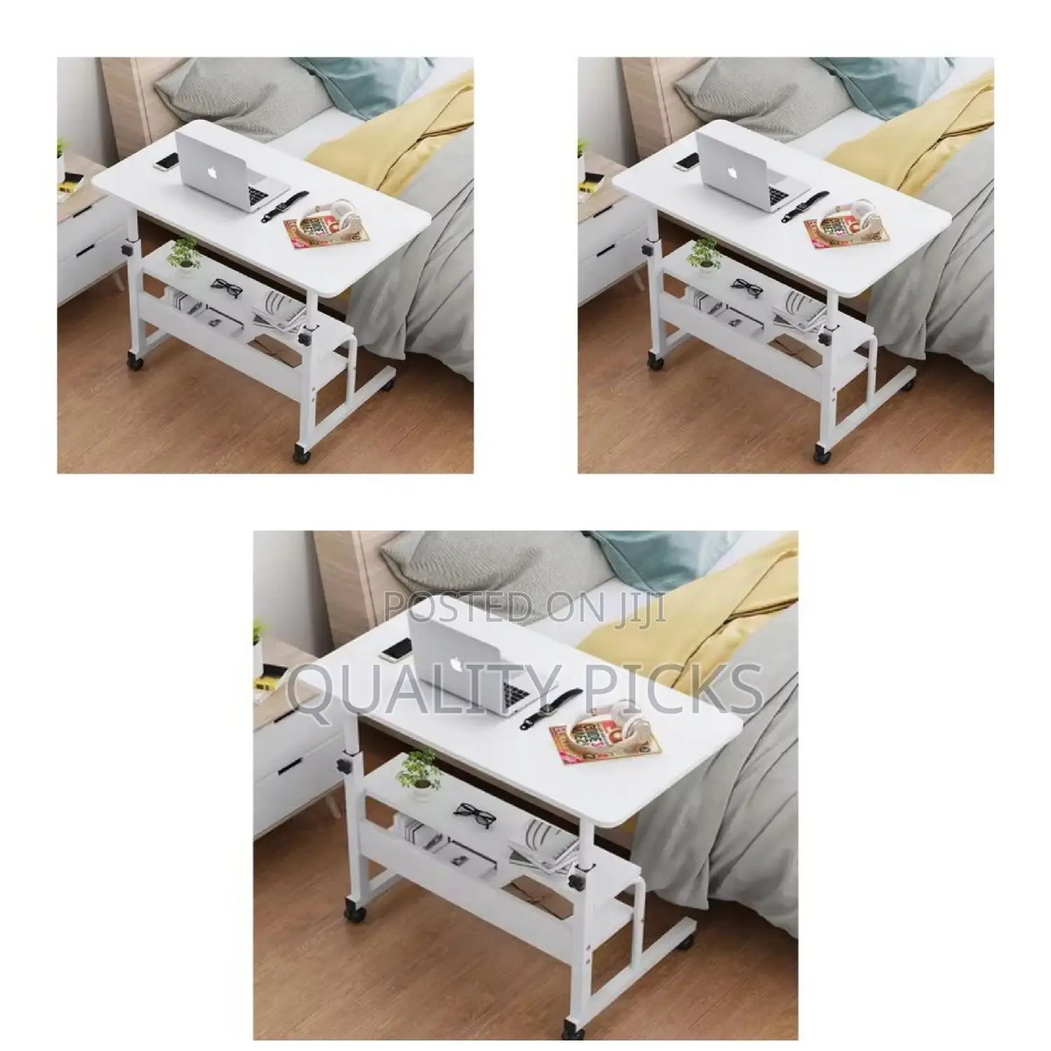 White Adjustable Laptop Table