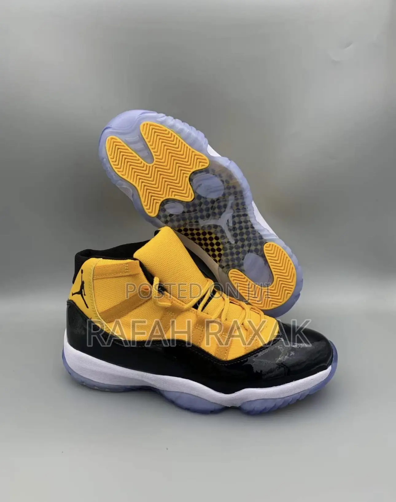 Original Air Jordan 11 Retro Yellow/Black Sneakers