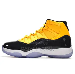 Original Black/Yellow Air Jordan 11 Retro Sneakers