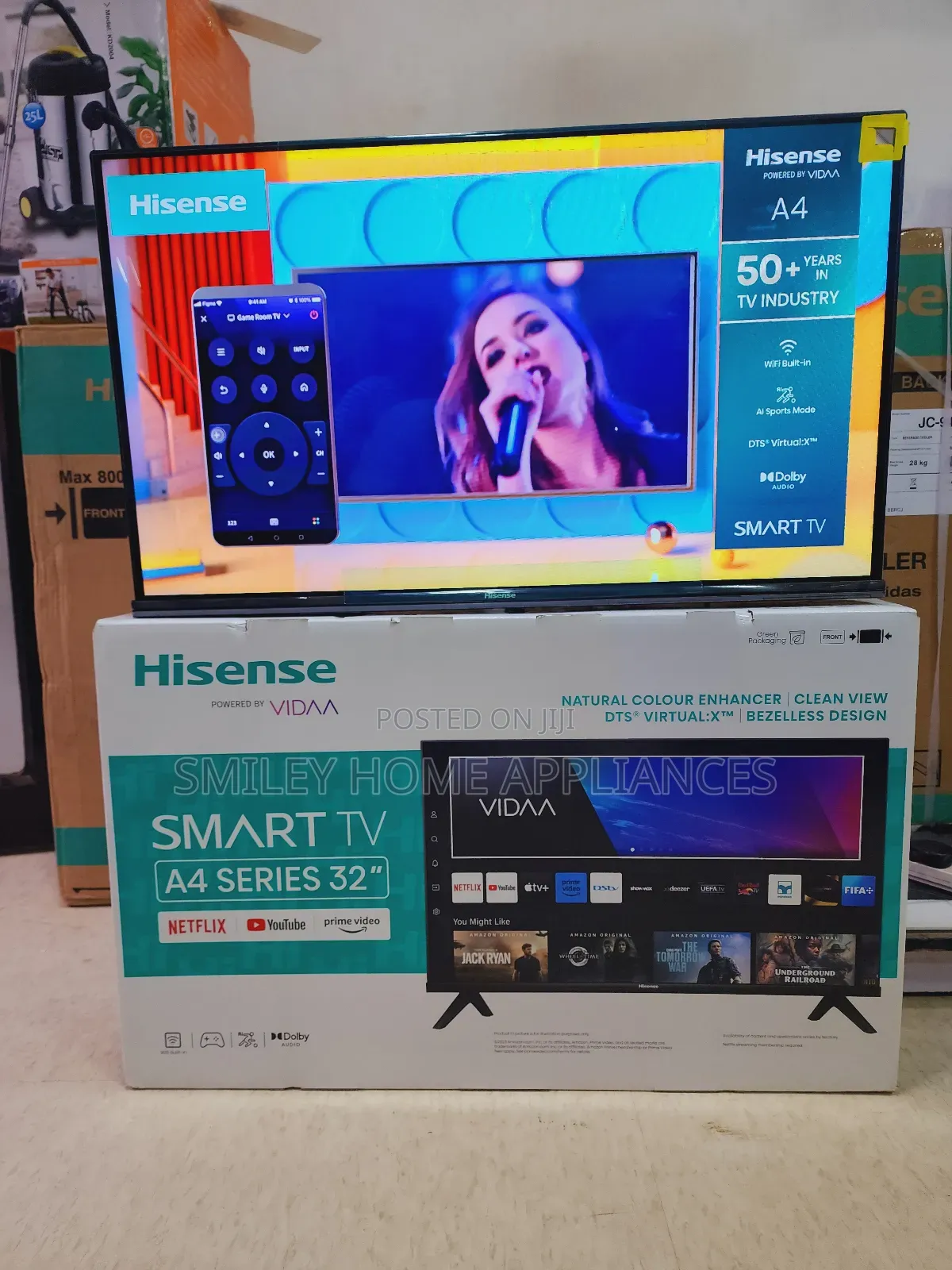 Brandnew Flameless Hisense Smart Tv 32inches
