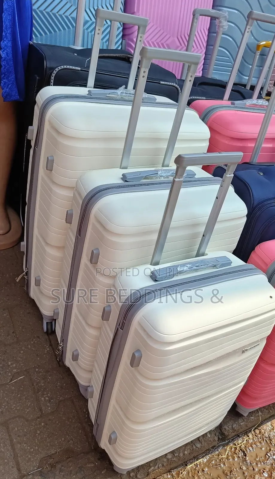 Crimson Plastic Suitcase