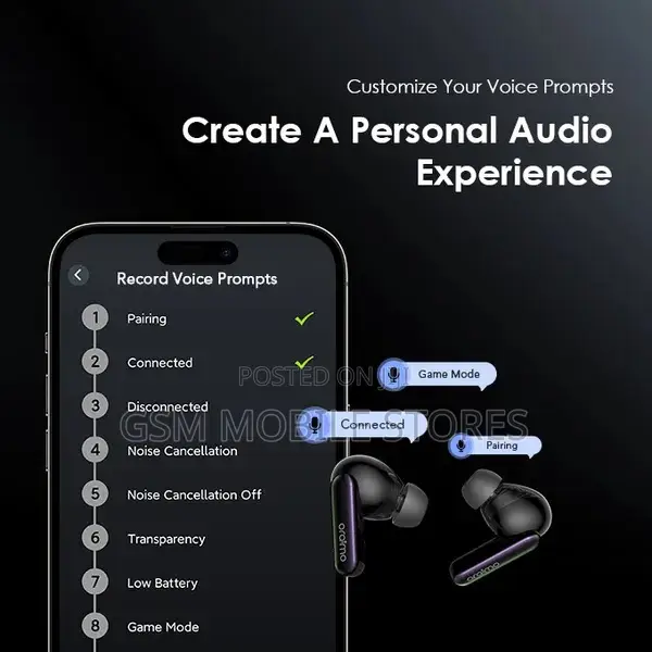 Oraimo Spacebuds Hybrid ANC Customized Voice Prompt