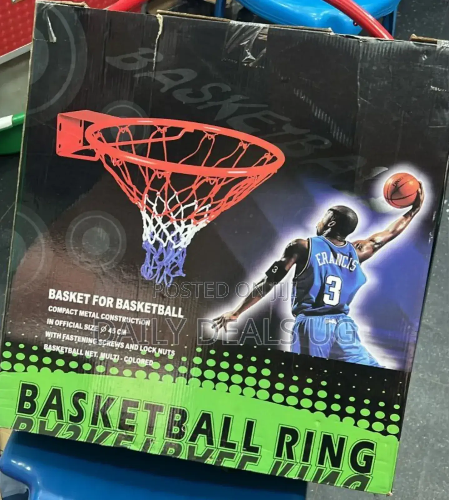 Mounted Metallic Basketball Ring