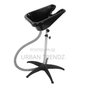 Portable Adjustable Salon Sink for Washing Hair-Black
