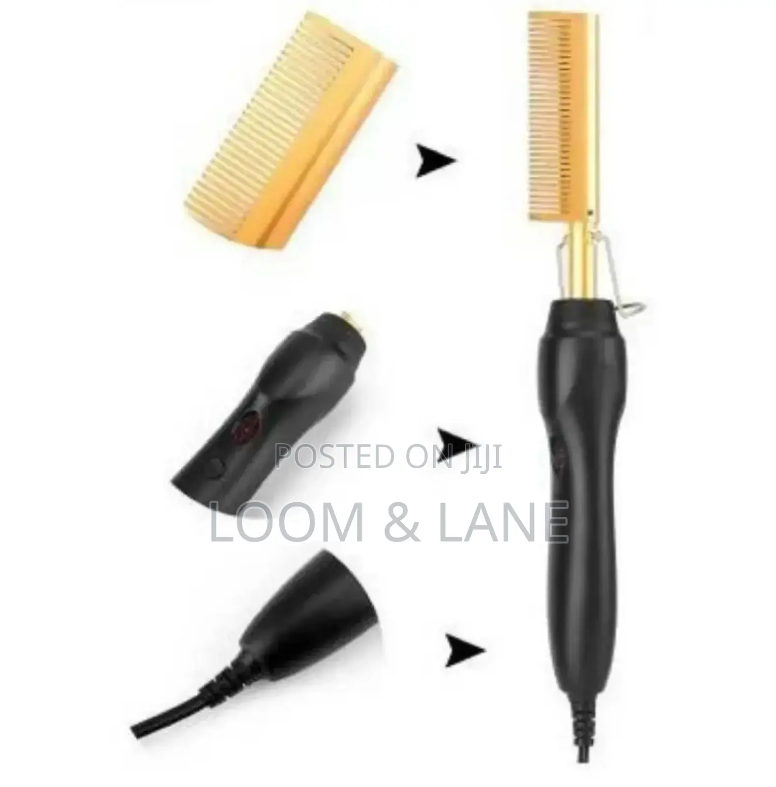 Portable Electric Hot Comb Hair Straightener
