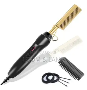 Portable Electric Hot Comb Hair Straightener