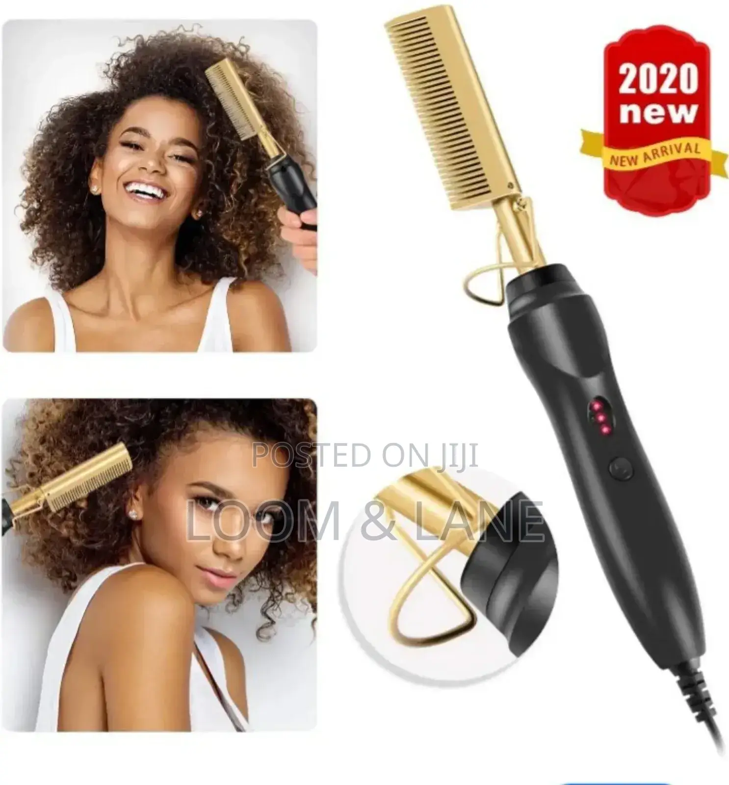Portable Electric Hot Comb Hair Straightener