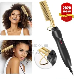 Portable Electric Hot Comb Hair Straightener