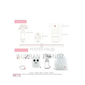 Double Electric Breast Pump With 2 Baby Milk Bottles - Color