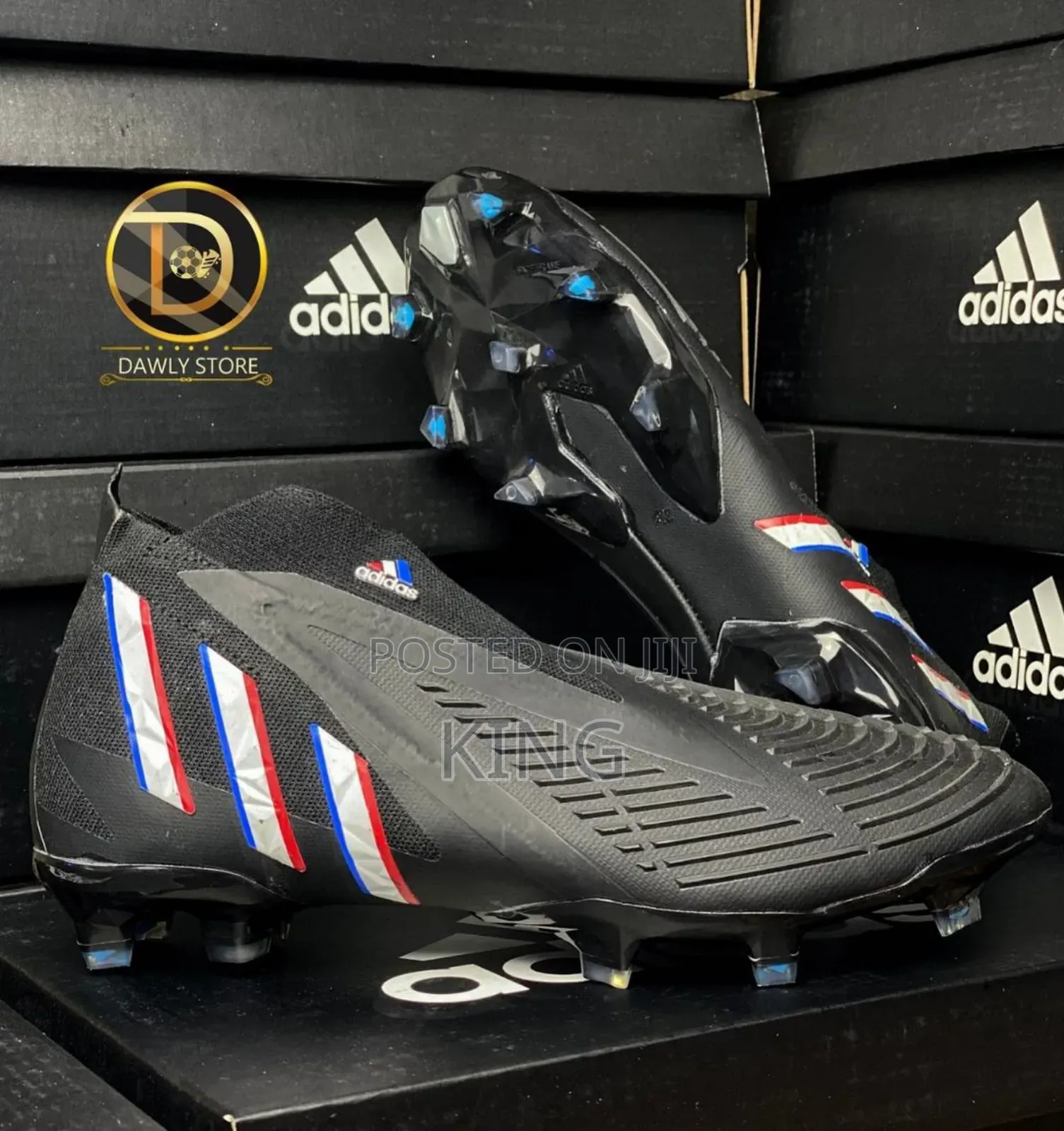 Adidas Men's Predator Edge+ FG Black Football Boots