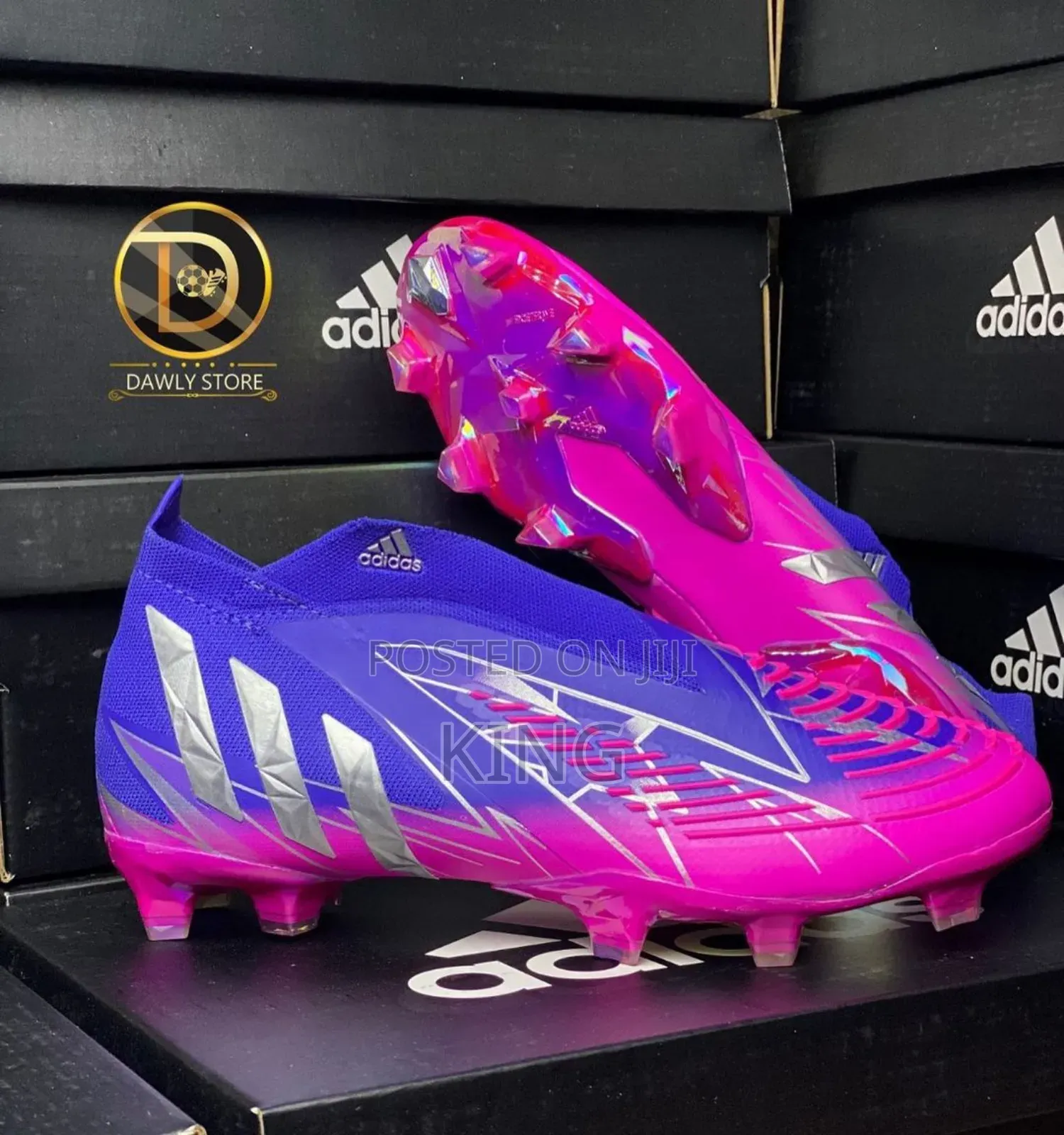 Adidas Men's Predator Edge+ FG Pink Soccer Boots