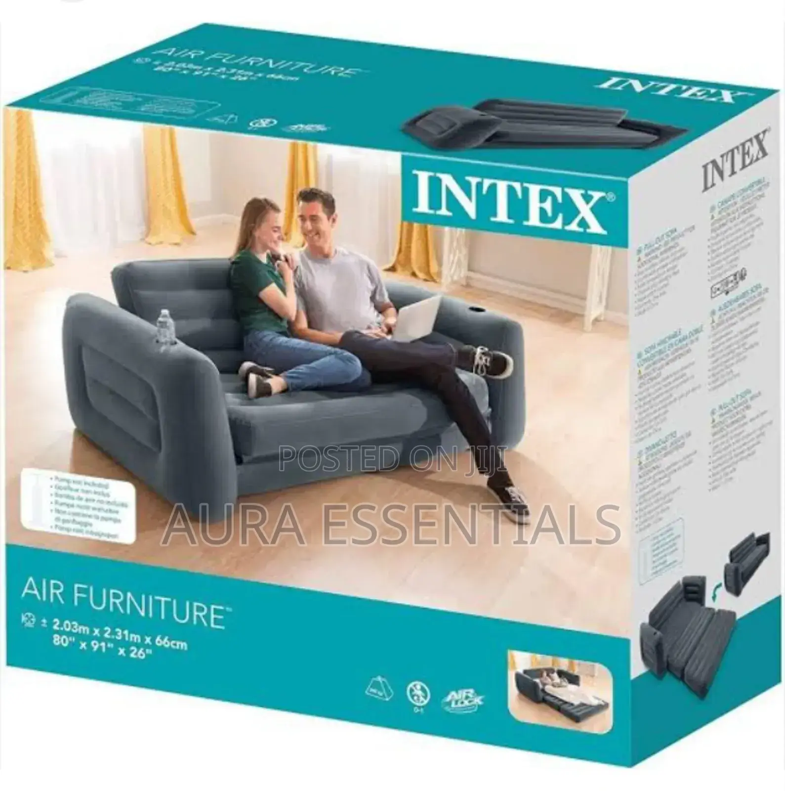 Intex Inflatable Sofa Bed Double Pull Out Sofa