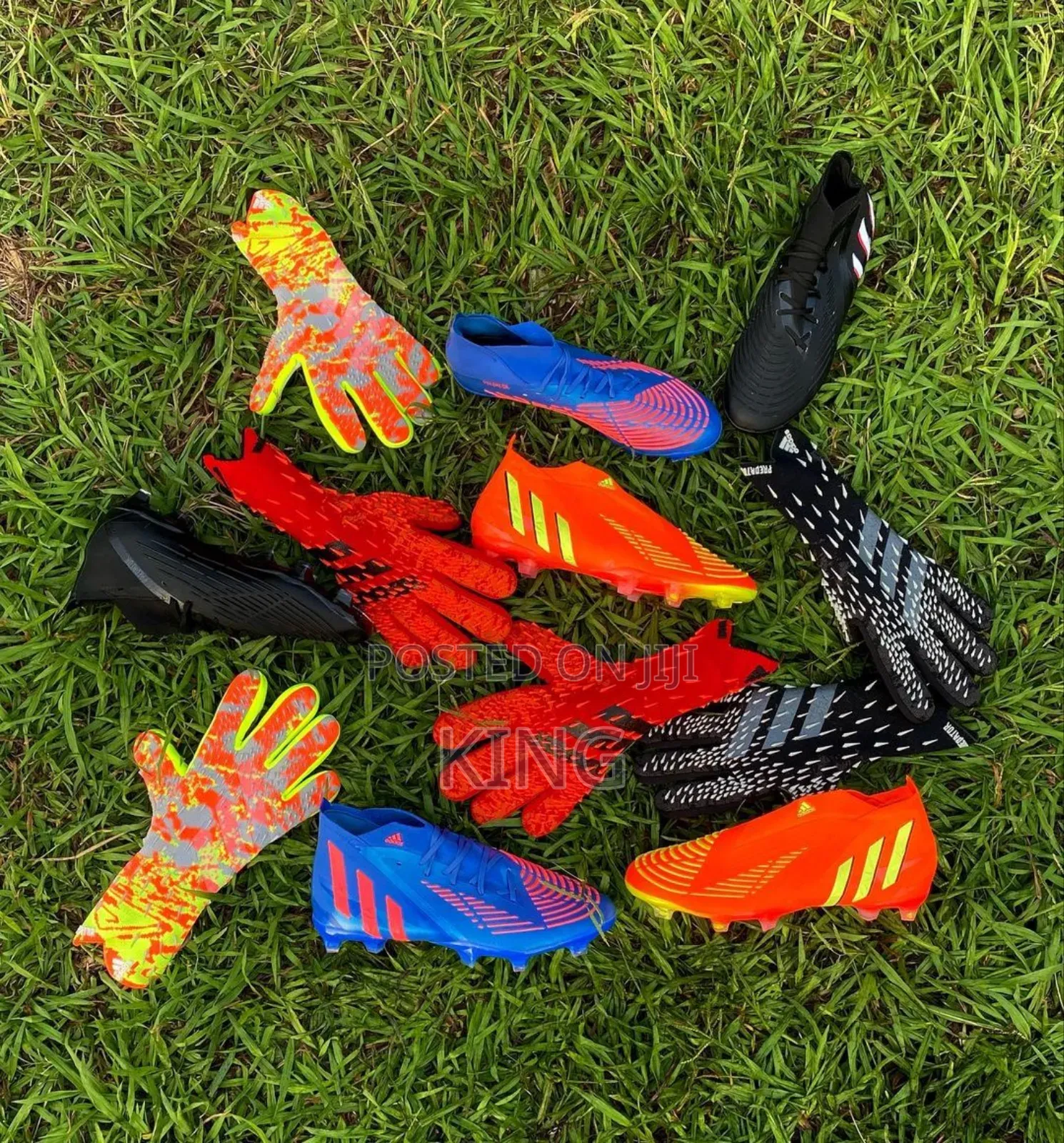 Football Goalkeeper Gloves and Soccer Boots. Pr