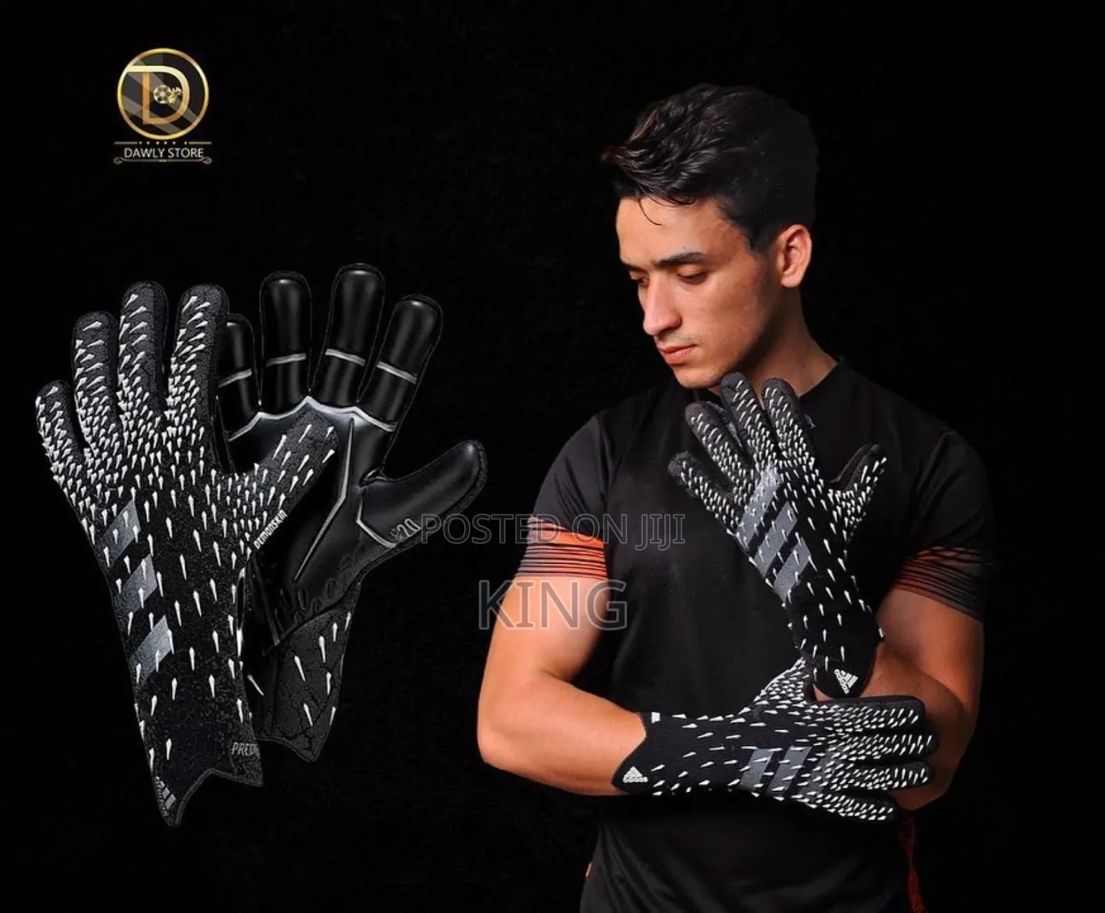 Pro Goalkeeper Gloves. Black Adidas Predator