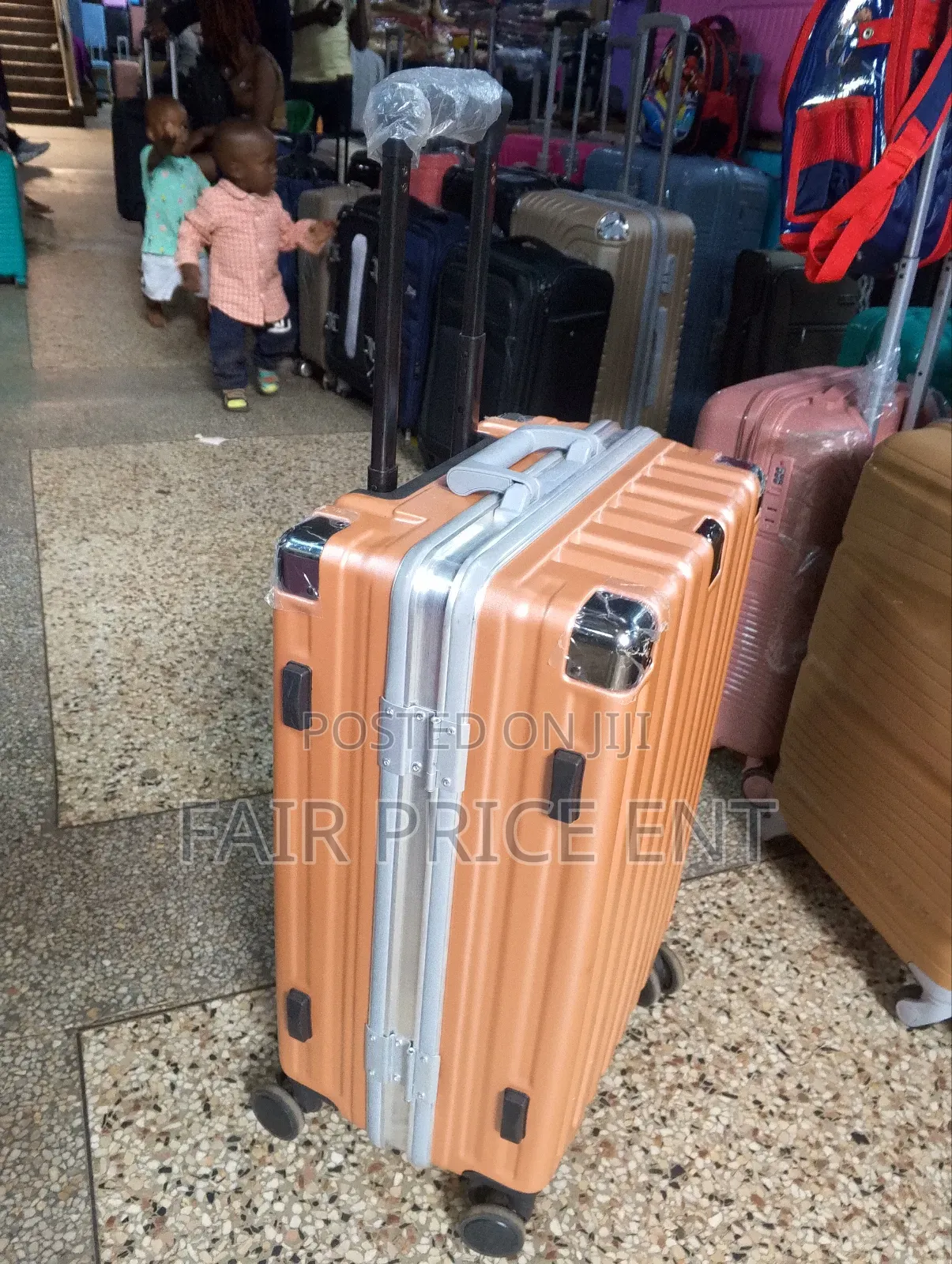 Noble Aluminium Plastic Suitcases.Small.( Orange)