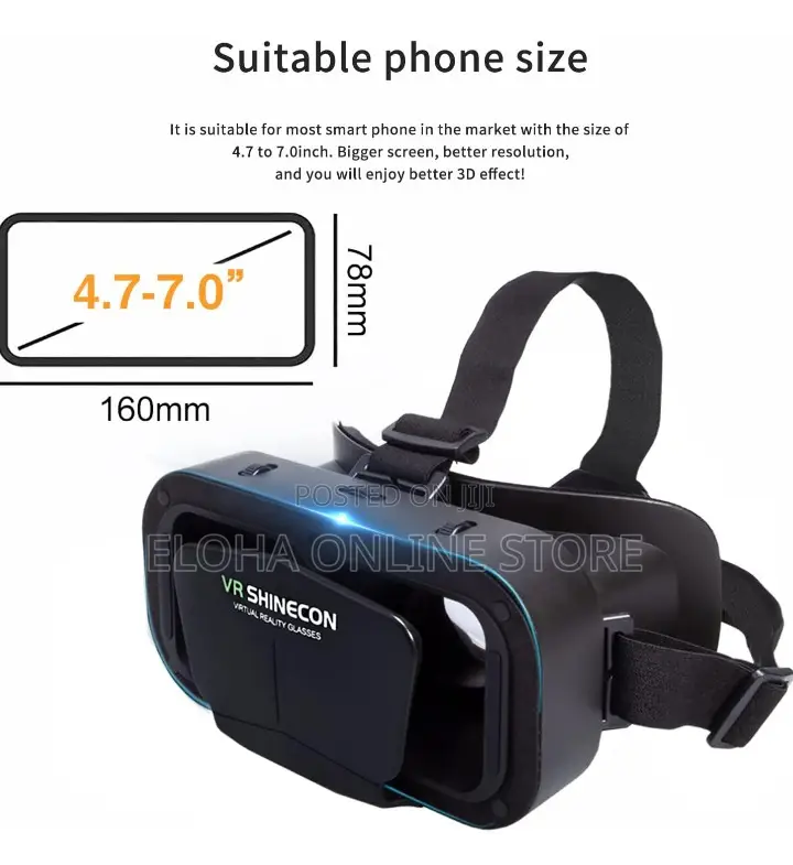 VR SHINECON Virtual Reality VR Headset 3D Glasses