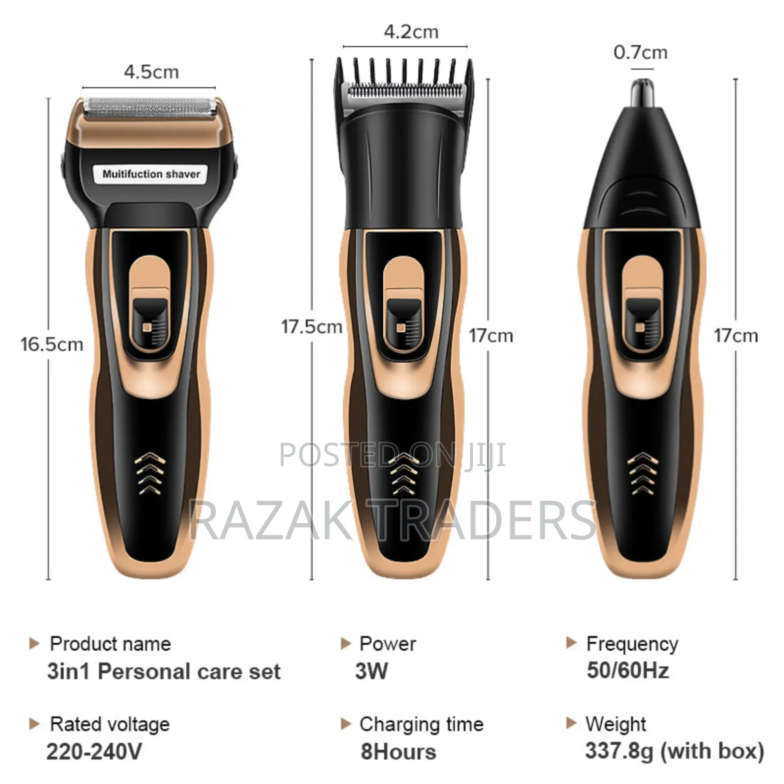 Kamei 3 in 1 Hair Beard Trimmer