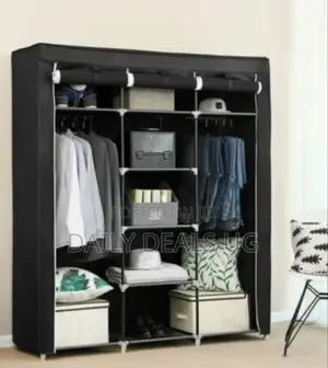 Photo - Plastic Black Clothes Wardrobe