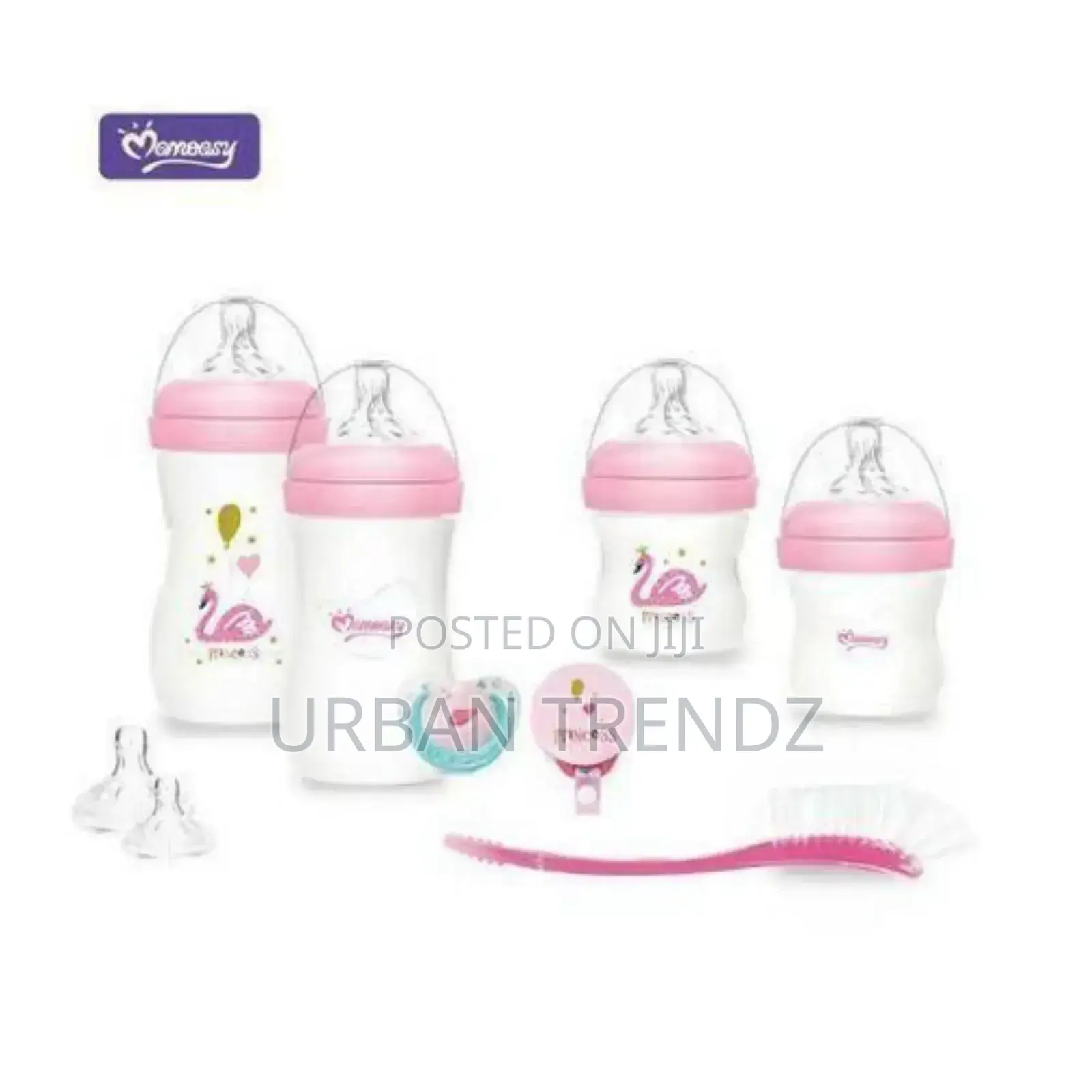 Momeasy New Born Bottle Feeding Set - Pink