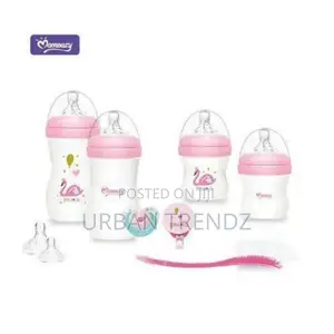 Momeasy New Born Bottle Feeding Set - Pink
