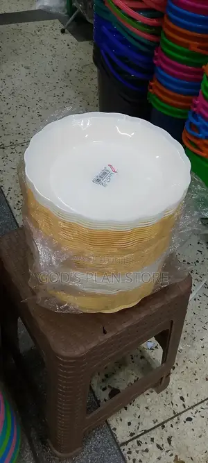 Rice Plastic Plates 12pcs