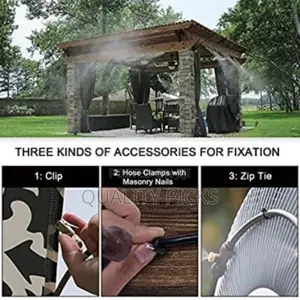 Misting Cooling System Water Spray Kit,Black