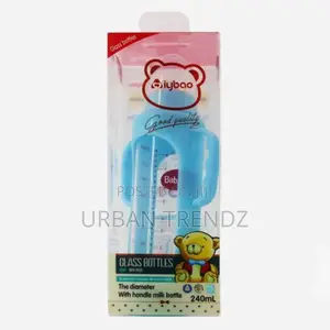 240 Ml Milk Glass Baby Feeding Bottle - Blue.