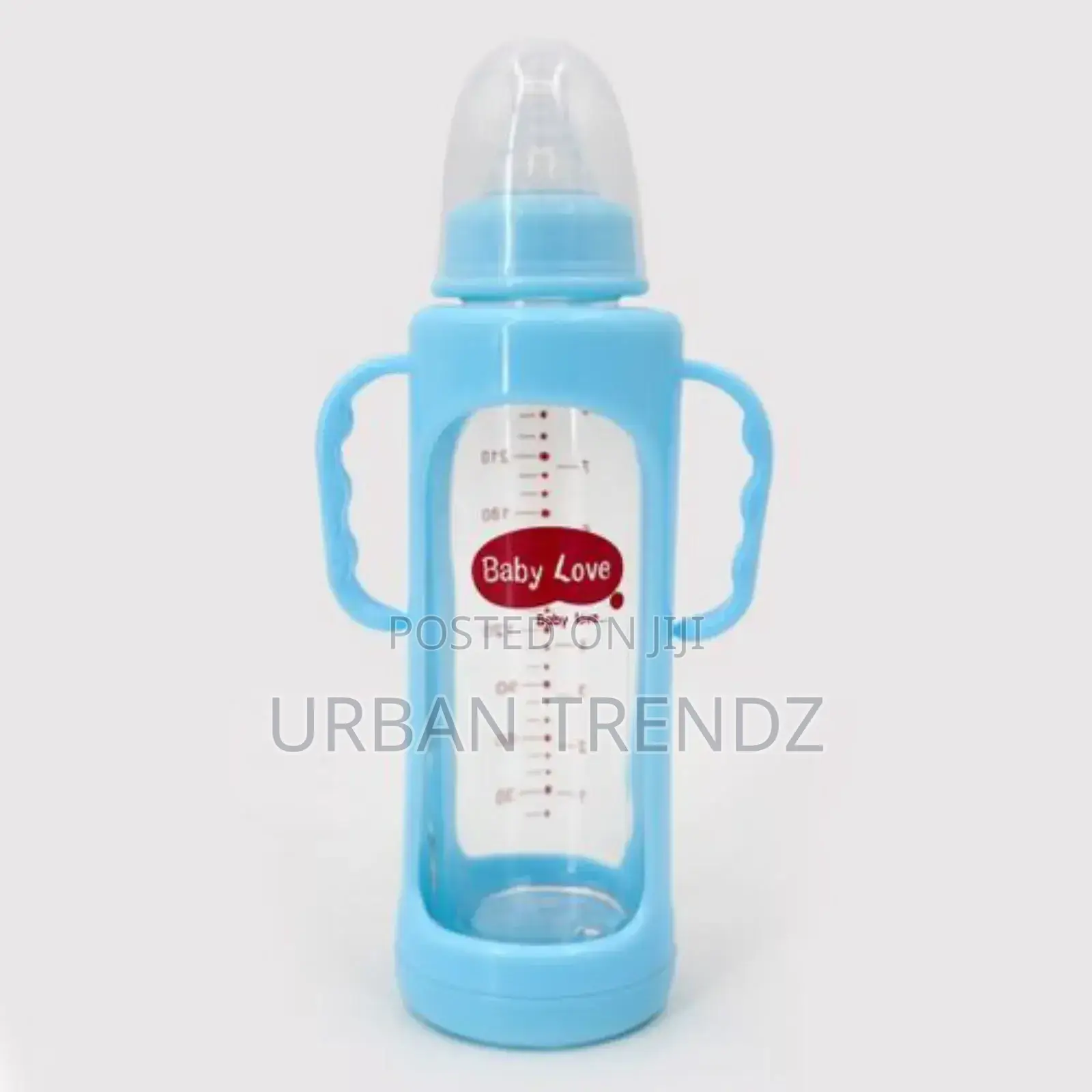 240 Ml Milk Glass Baby Feeding Bottle - Blue.
