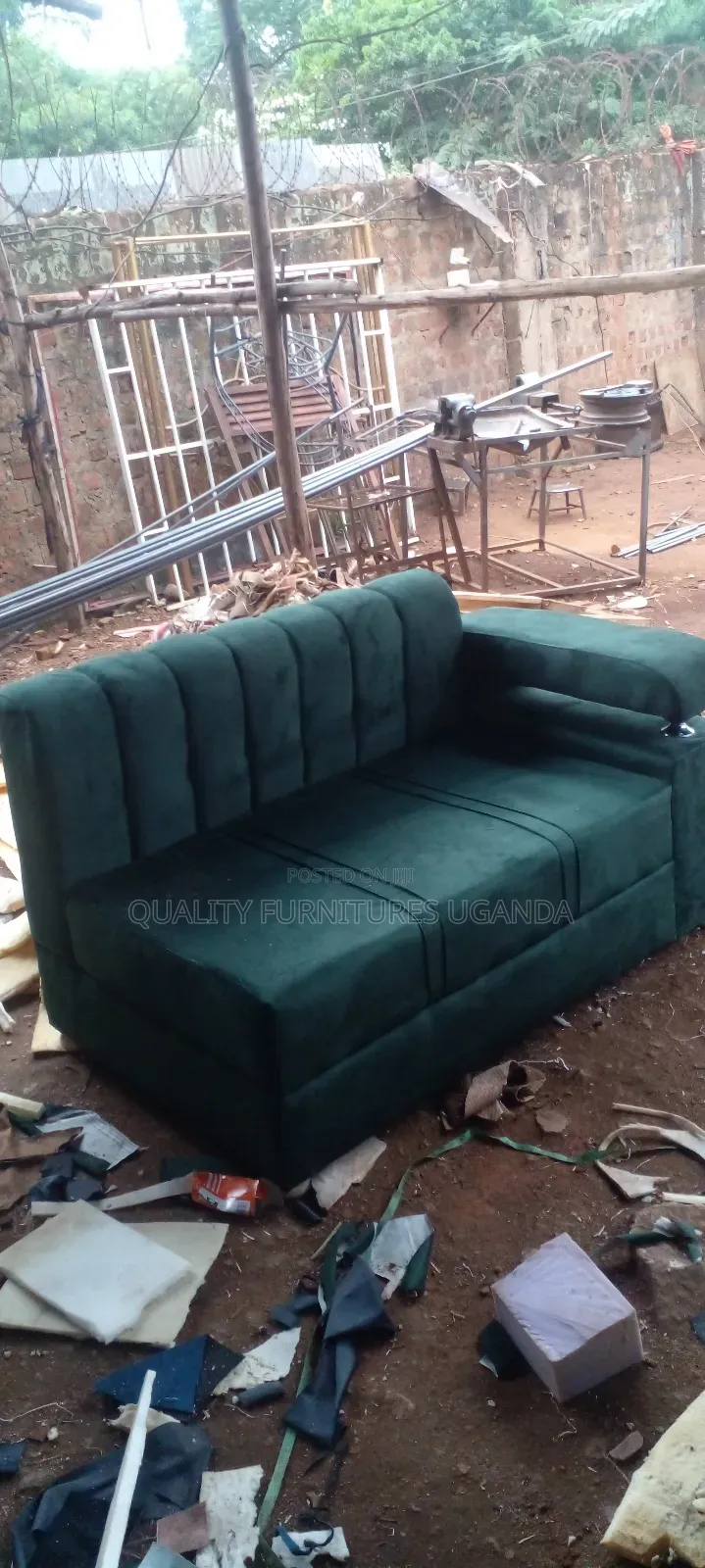 2 Seater Sofa Seat in Green Colour on Order