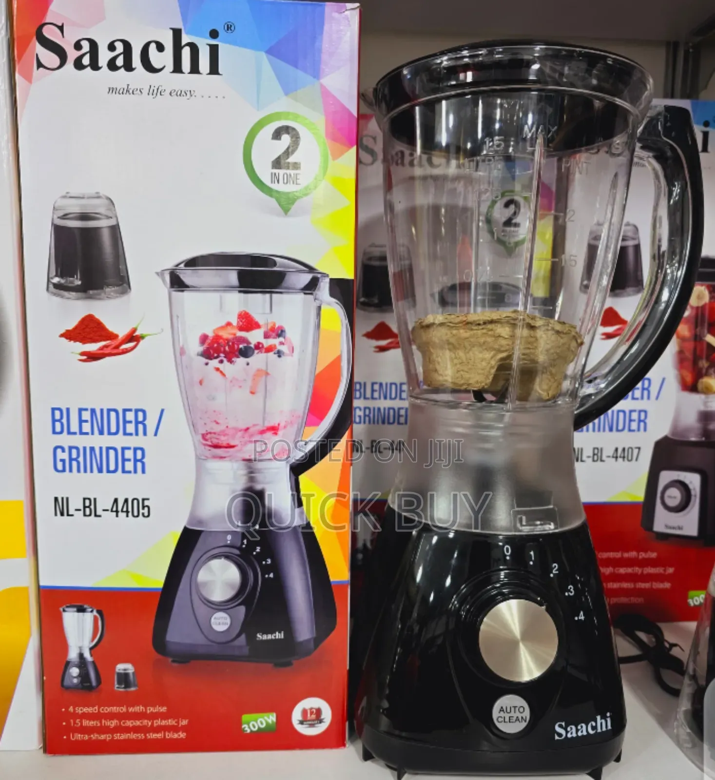 Professional Saachi Heavy Duty 2in 1 Blender/Grinder 1.5L
