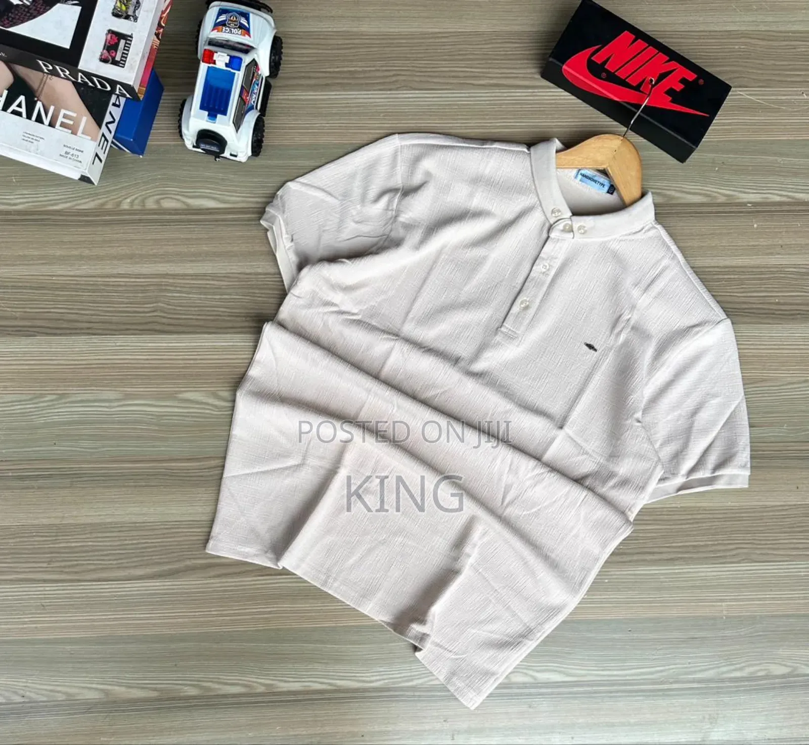 Creamie Polo Collar T Shirt. Simple and Classic