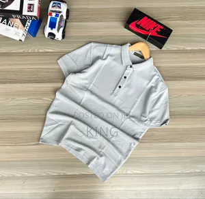 Photo - Lte Cream Polo Collar T Shirt. Simple and Classic