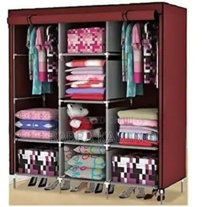 Photo - 3 Column Cloth Steel Frame Storage Wardrobe
