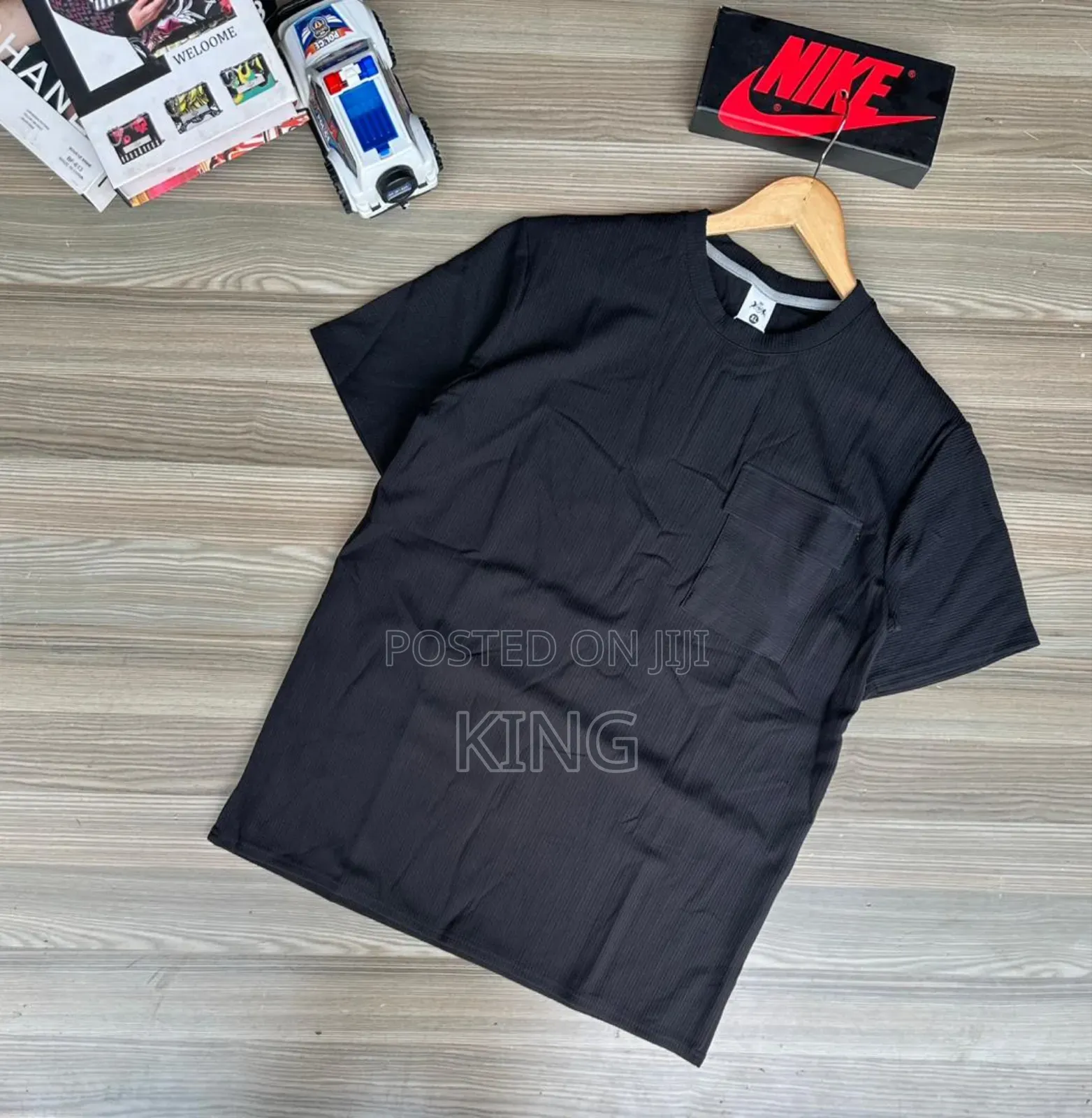 Crew Neck T-Shirt. Black