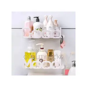 2 Piece Letter Wall Mounted Lotion Soap Bathroom Shelf Rack