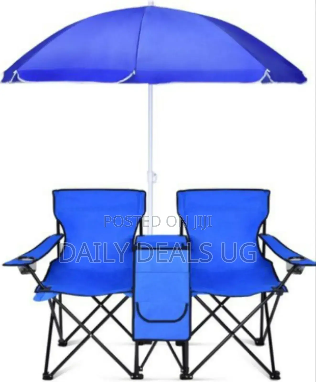 Double Camping Chair With Umbrella
