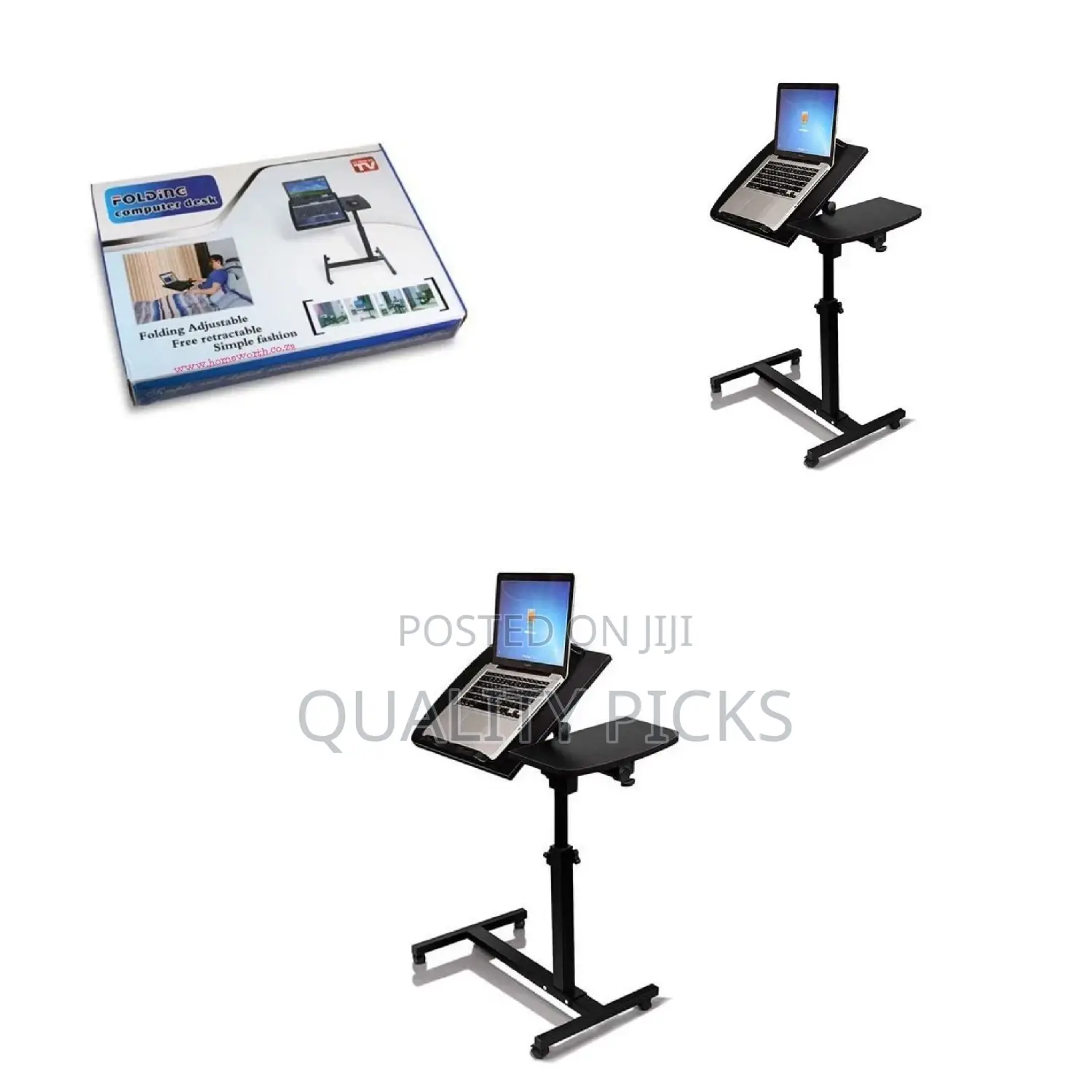 Adjustable Mobile Standing Computer Laptop Table Stand Desk