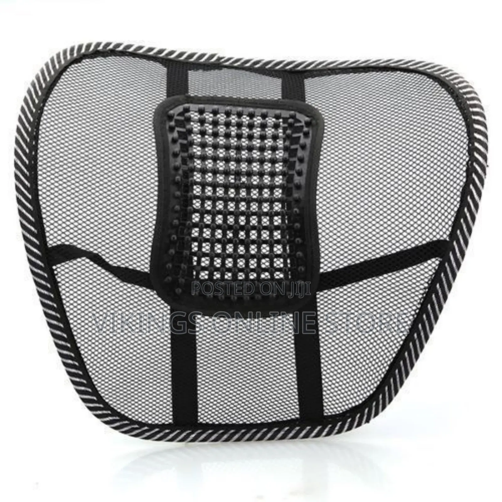 Lumbar Back Brace Support Office Cushion Massage - Black