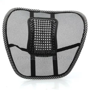 Lumbar Back Brace Support Office Cushion Massage - Black