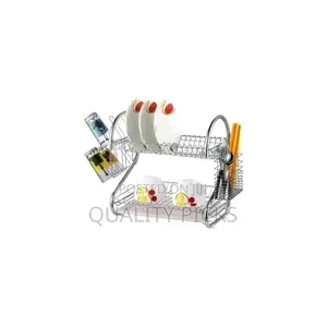 2 Tier Steel Plate Dish Drying Draining Rack