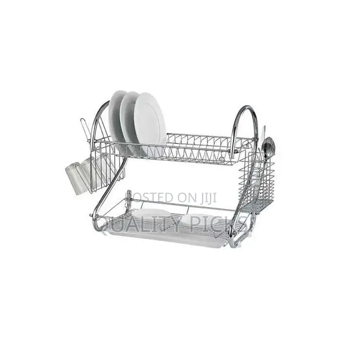 2 Tier Steel Plate Dish Drying Draining Rack