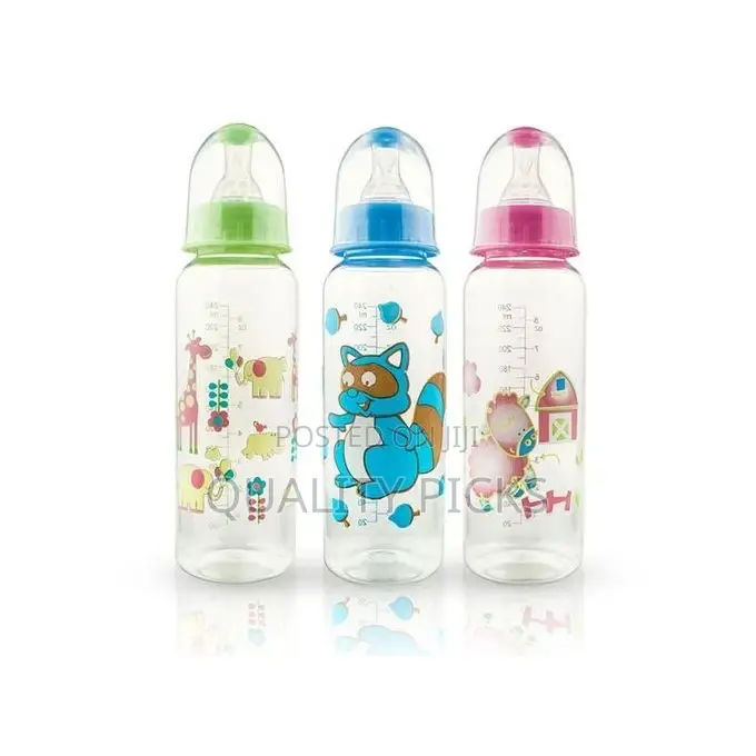 Set of 3 Milk Baby Feeding Bottle 240 Ml-Multi-Colours