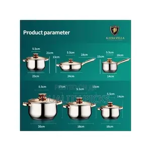 12 Pieces Heavy Stainless Steel Saucepans/Cookware Pots