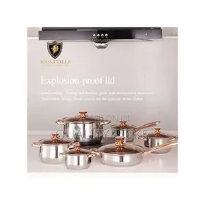 12 Pieces Heavy Stainless Steel Saucepans/Cookware Pots