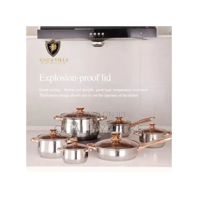 12 Pieces Heavy Stainless Steel Saucepans/Cookware Pots